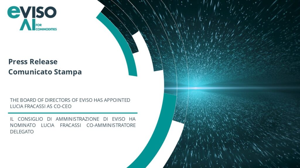 THE BOARD OF DIRECTORS OF EVISO HAS APPOINTED LUCIA FRACASSI AS CO-CEO