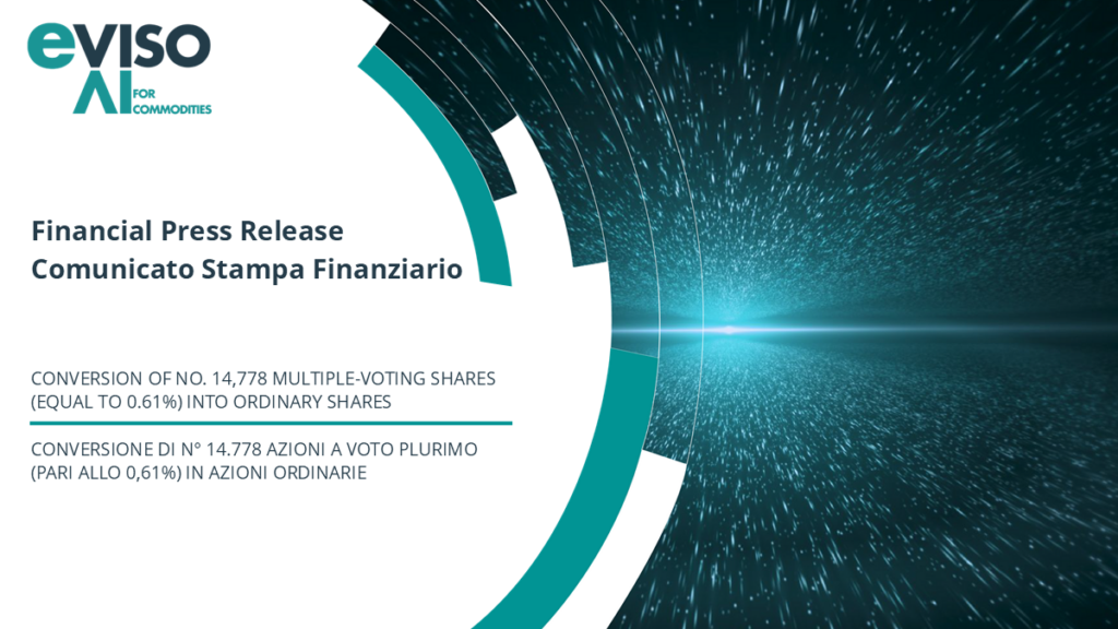 CONVERSIONE DI N° 14.778 AZIONI A VOTO PLURIMO (PARI ALLO 0,61%) IN AZIONI ORDINARIE