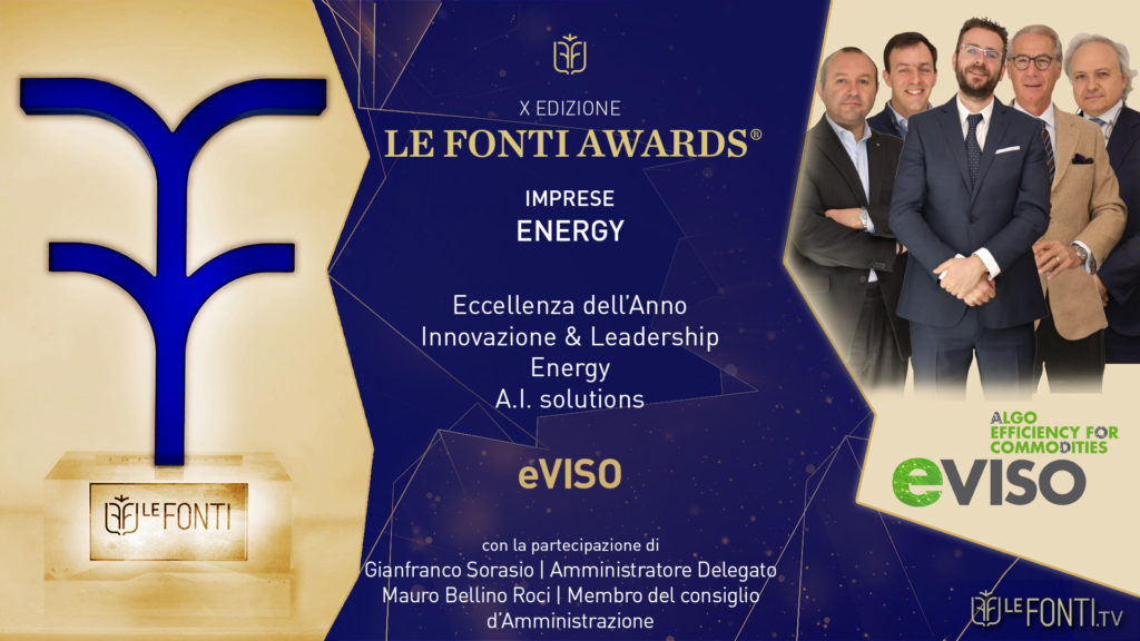 eVISO premiata come Eccellenza dell’anno nel settore Energy
